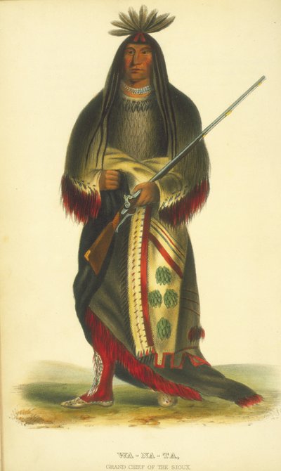 Wa-Na-Ta, Großhäuptling der Sioux, 1848 von Thomas Loraine McKenney